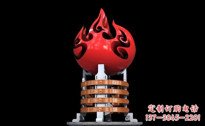 福建不锈钢火炬雕塑传承奋进精神