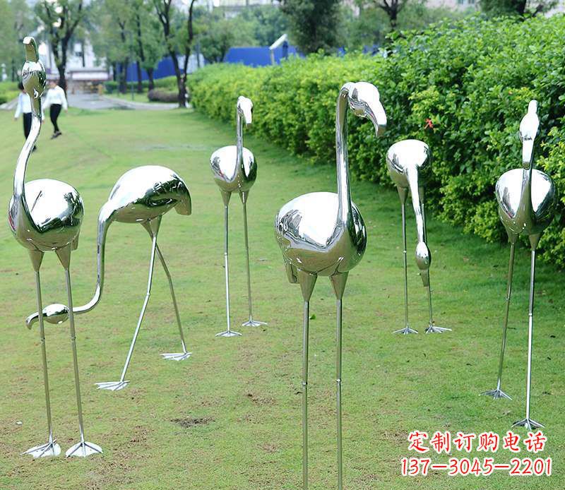 福建不锈钢火烈鸟雕塑美丽的艺术杰作