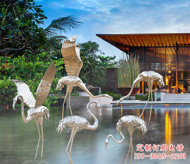 福建精美不锈钢火烈鸟雕塑