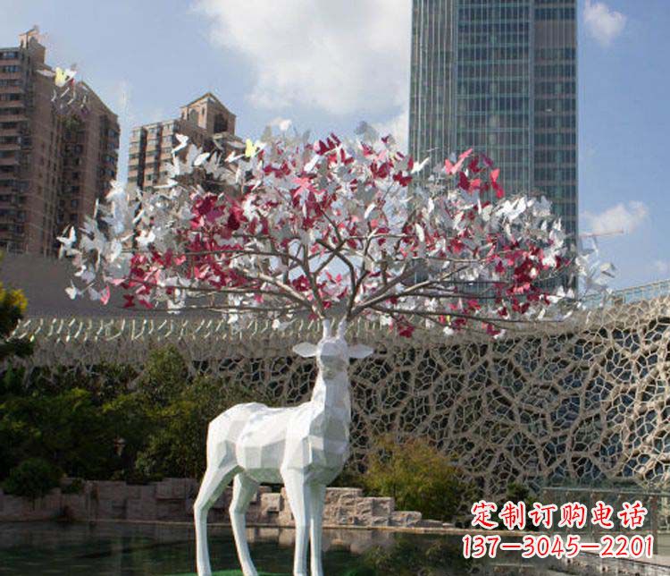 福建不锈钢梅花鹿雕塑艺术的精美结晶
