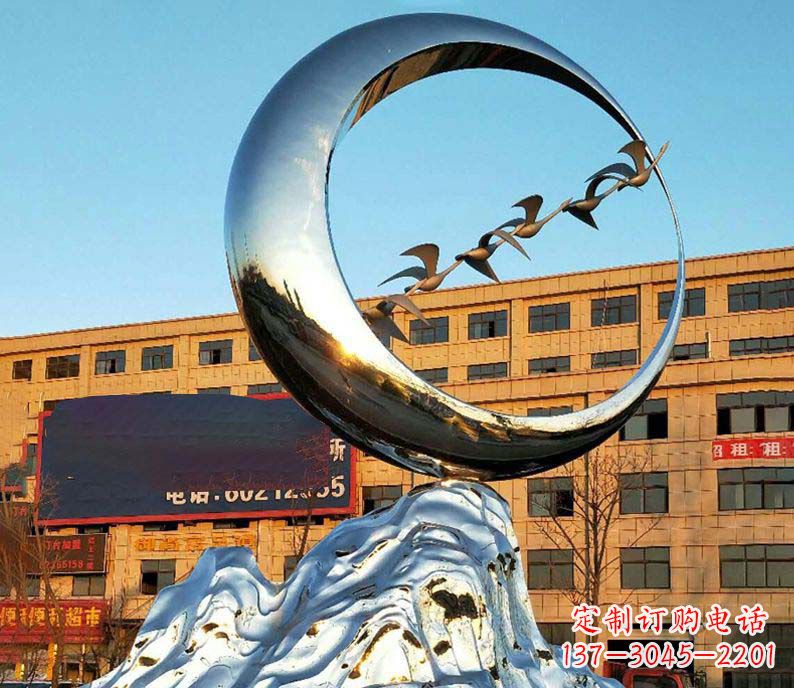 福建雁雕塑不锈钢的艺术精灵