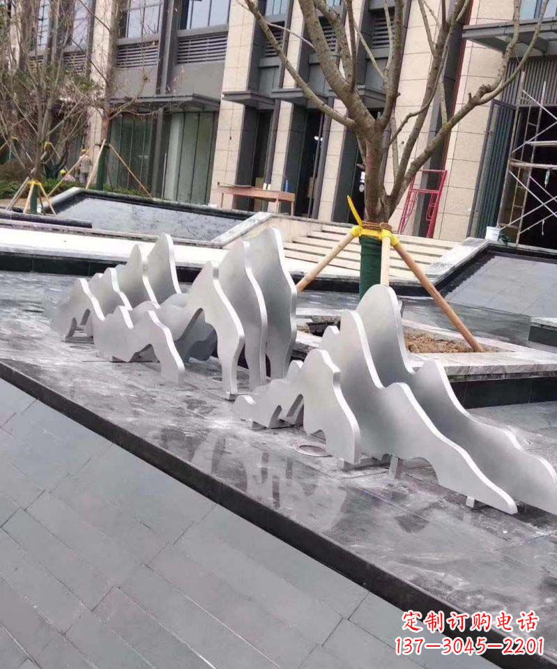 福建不锈钢假山雕塑精美外观,美化环境