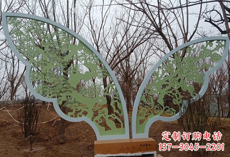 福建不锈钢剪纸蝴蝶翅膀雕塑