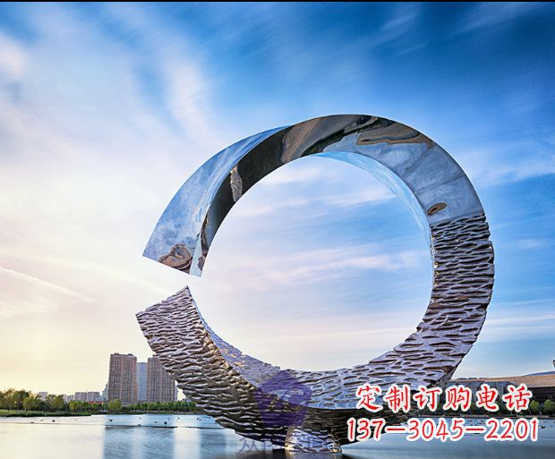福建环绕世界的不锈钢景观雕塑