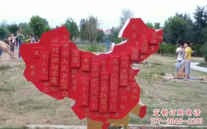 福建不锈钢地图雕塑精美纷呈