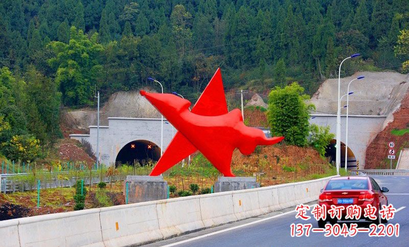 福建不锈钢五角星雕塑标志着和平与希望