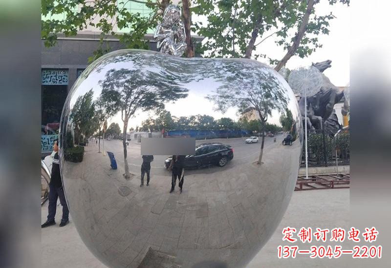 福建不锈钢苹果雕塑精美绝伦