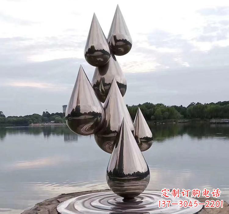 福建不锈钢水滴雕塑现代艺术的精美作品