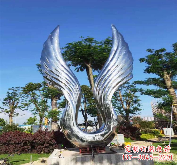 福建不锈钢镜面翅膀雕塑