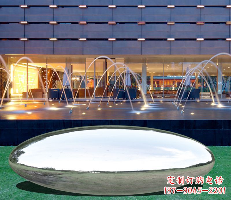 福建不锈钢镜面鹅卵石雕塑
