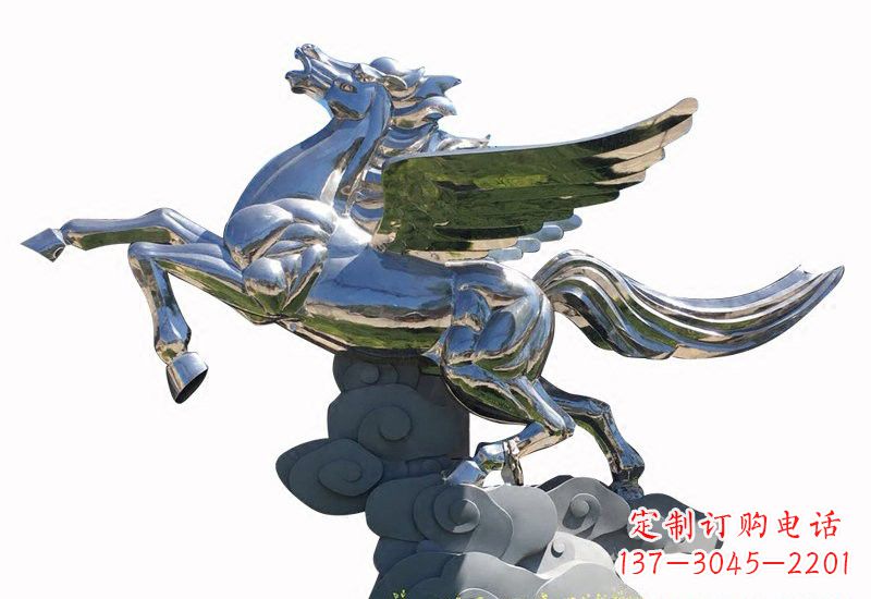福建不锈钢镜面飞马雕塑