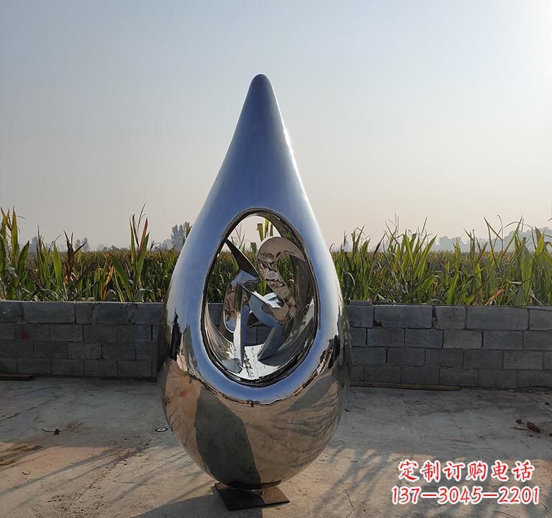 福建不锈钢水滴雕塑展现自然之美