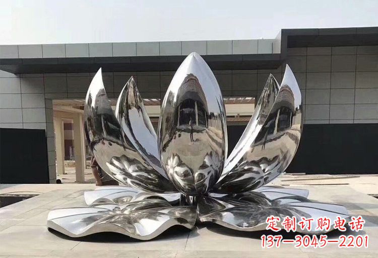 福建不锈钢镜面荷花雕塑