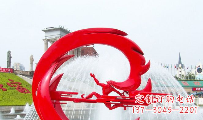 福建不锈钢夸父逐日广场雕塑