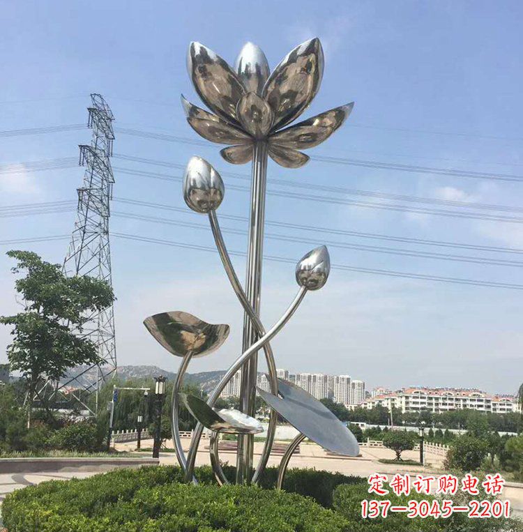 福建不锈钢莲花雕塑美丽的象征