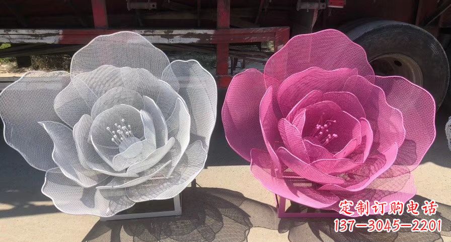 福建不锈钢荷花雕塑,给公园带来优雅美景
