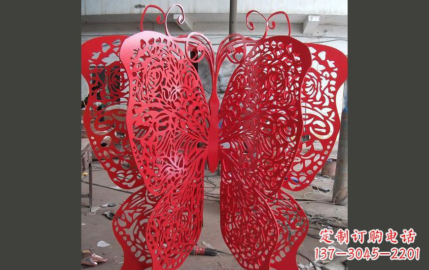 福建不锈钢镂空蝴蝶公园景观雕塑