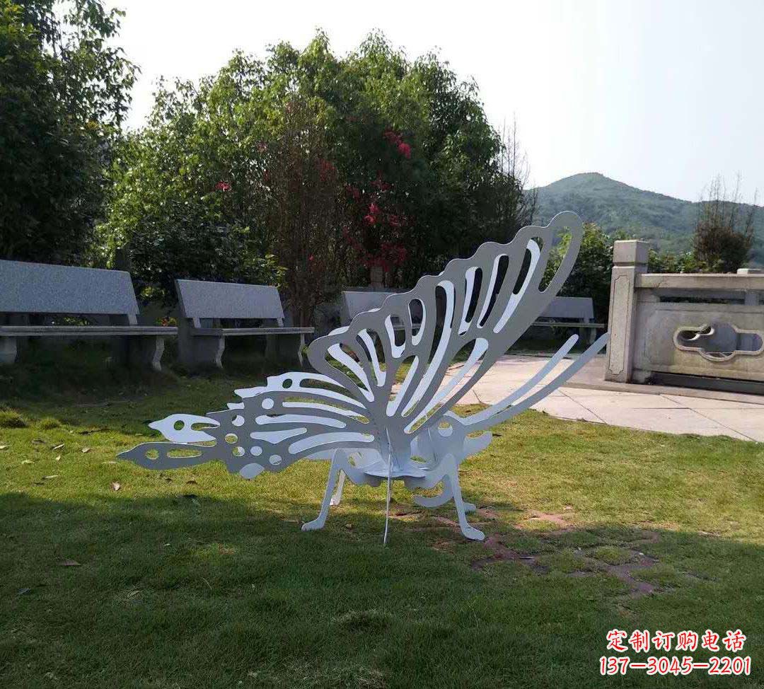 福建不锈钢镂空蝴蝶装饰雕塑