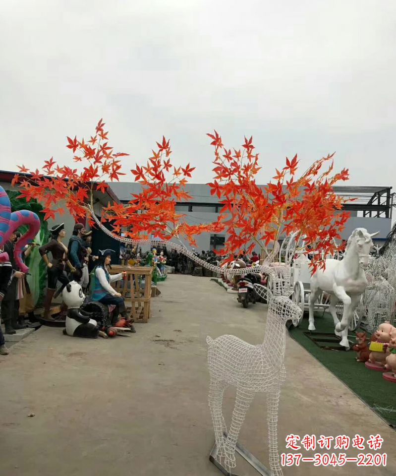 福建不锈钢麋鹿雕塑精美的艺术品