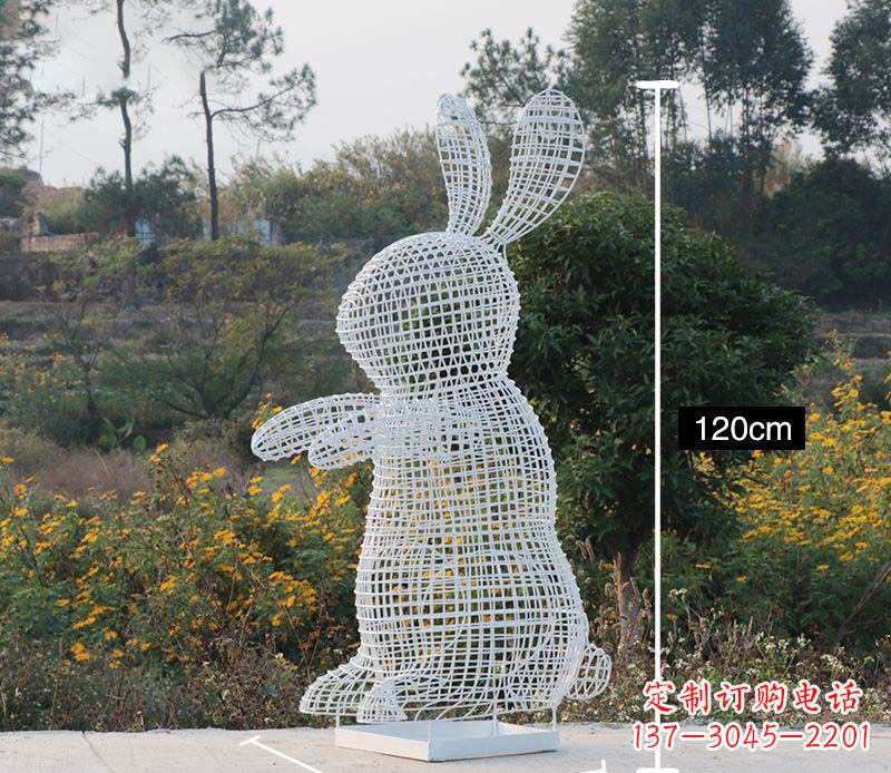 福建不锈钢镂空兔子雕塑1