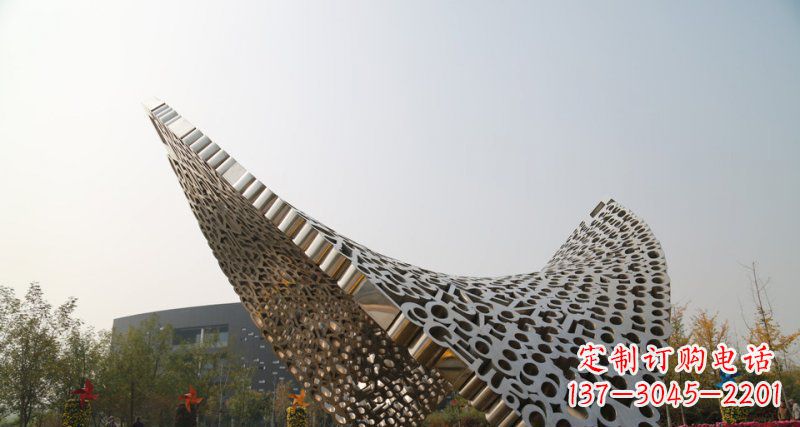 福建不锈钢镂空字母遮阳亭子广场雕塑