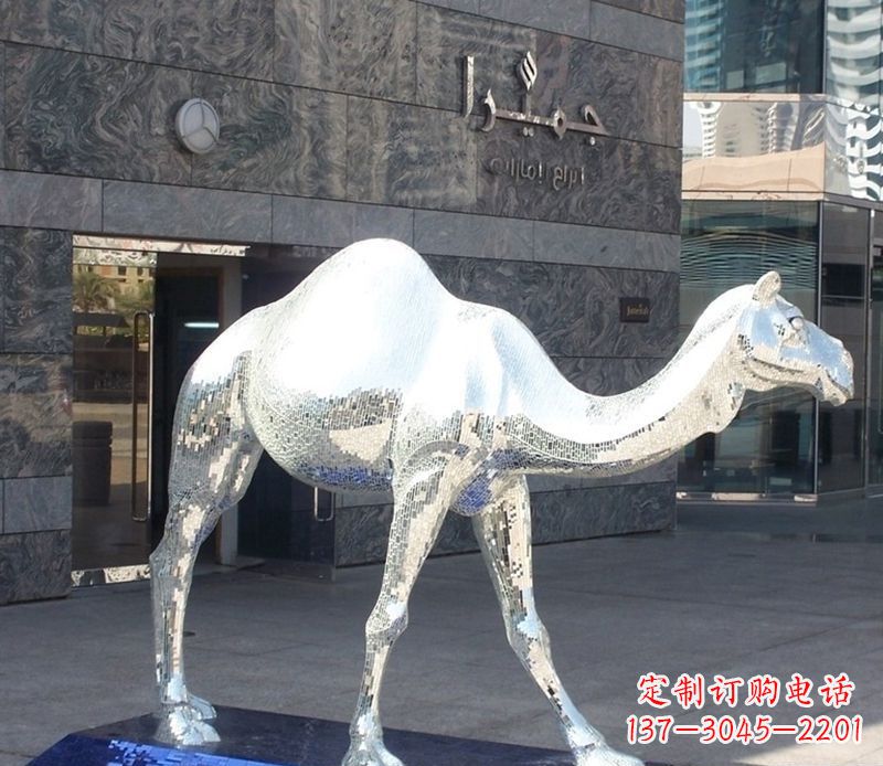 福建不锈钢骆驼雕塑精美外形折射古朴美感