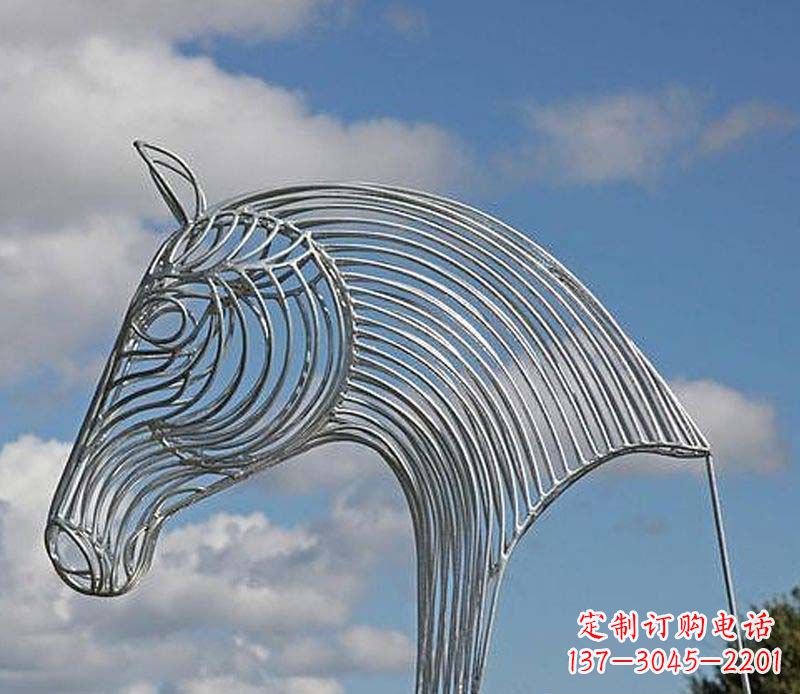 福建不锈钢马头抽象雕塑