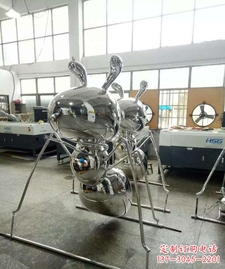 福建不锈钢蚂蚁步行街景观雕塑