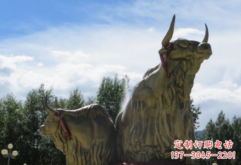 福建不锈钢牦牛雕塑一种传统文化的精美传承