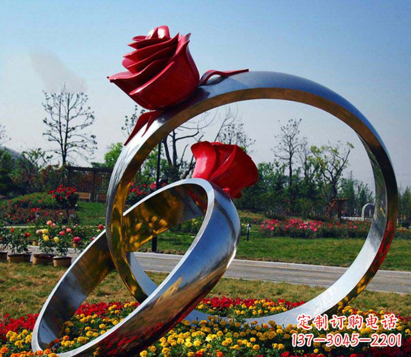 福建不锈钢玫瑰戒指精美的艺术品