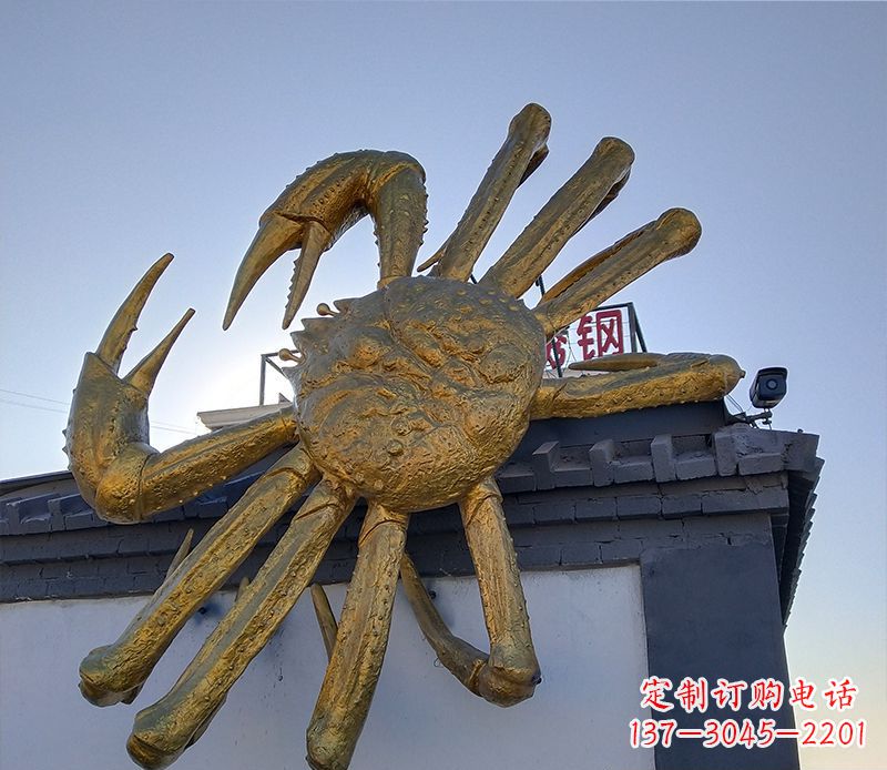 福建不锈钢螃蟹雕塑精美而又经久不衰