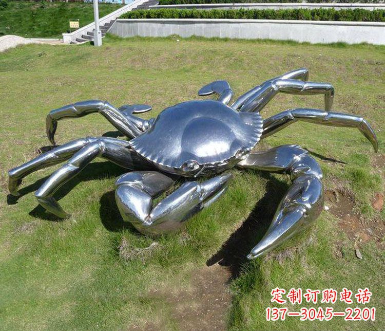 福建不锈钢螃蟹雕塑——给景观增添灵动之美