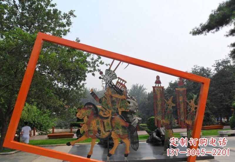 福建不锈钢皮影戏雕塑2