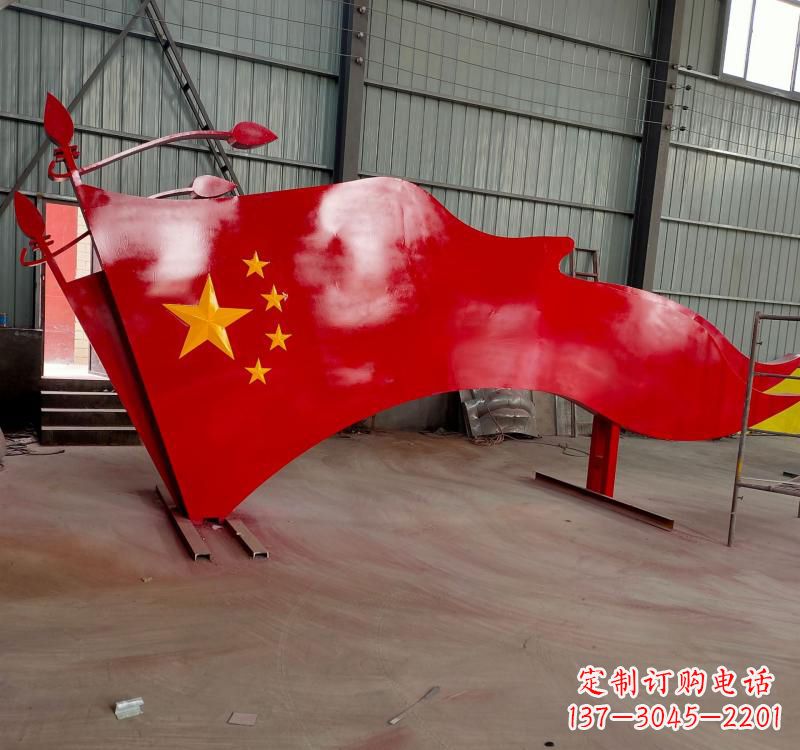 福建不锈钢拼接党旗雕塑