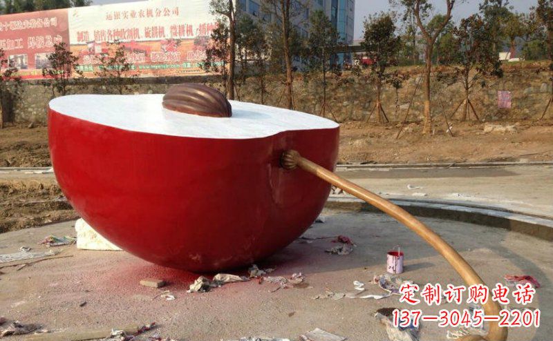 福建不锈钢苹果雕塑艺术与实用的结合