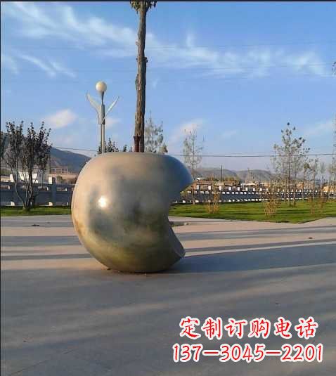 福建不锈钢苹果雕塑艺术与现实的完美结合