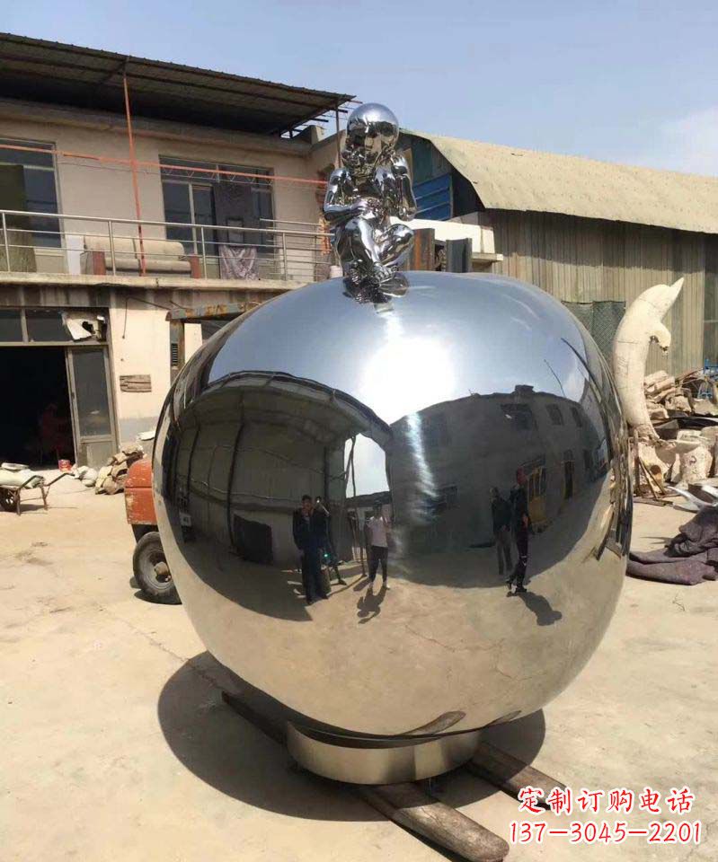 福建精美不锈钢苹果雕塑