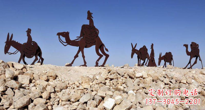 福建不锈钢骆驼雕塑传承古代传统
