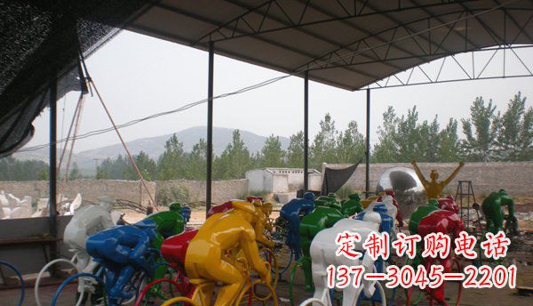 福建不锈钢骑自行车雕塑象征运动的艺术