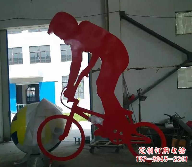 福建不锈钢自行车雕塑激发自行车运动的热情