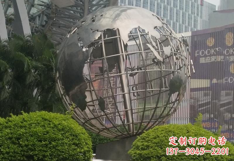福建不锈钢地球仪雕塑一个精美的艺术品