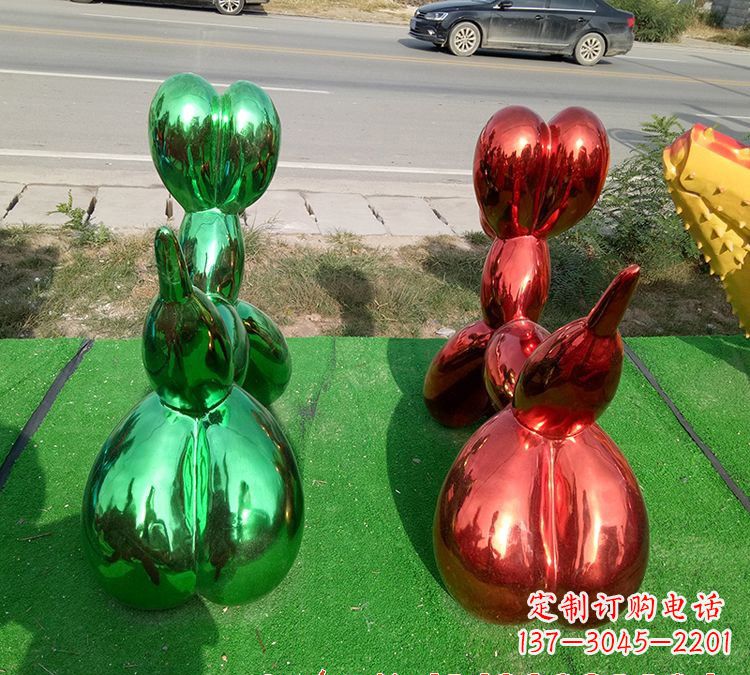 福建不锈钢气球狗雕塑