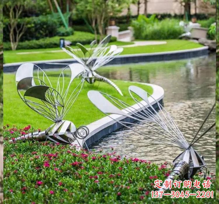 福建不锈钢蜻蜓一件完美的动物雕塑