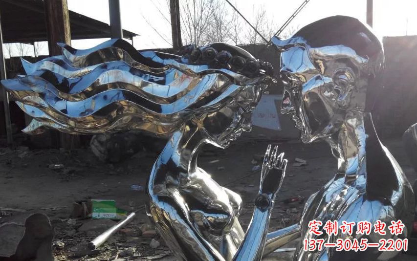 福建浪漫之爱——不锈钢情侣雕塑