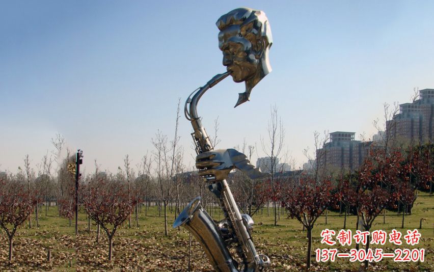 福建不锈钢萨克斯雕塑流动的美丽