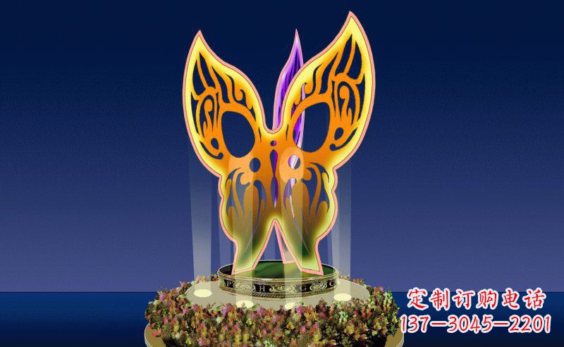 福建不锈钢三面蝴蝶雕塑精美绝伦