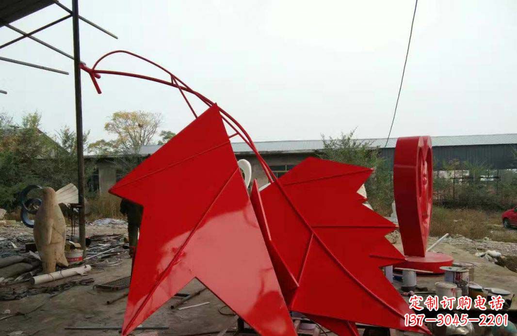 福建不锈钢树叶装饰雕塑