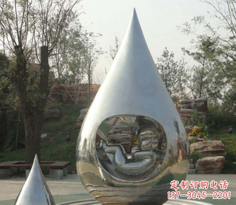 福建不锈钢水滴雕塑精致简约的艺术之美