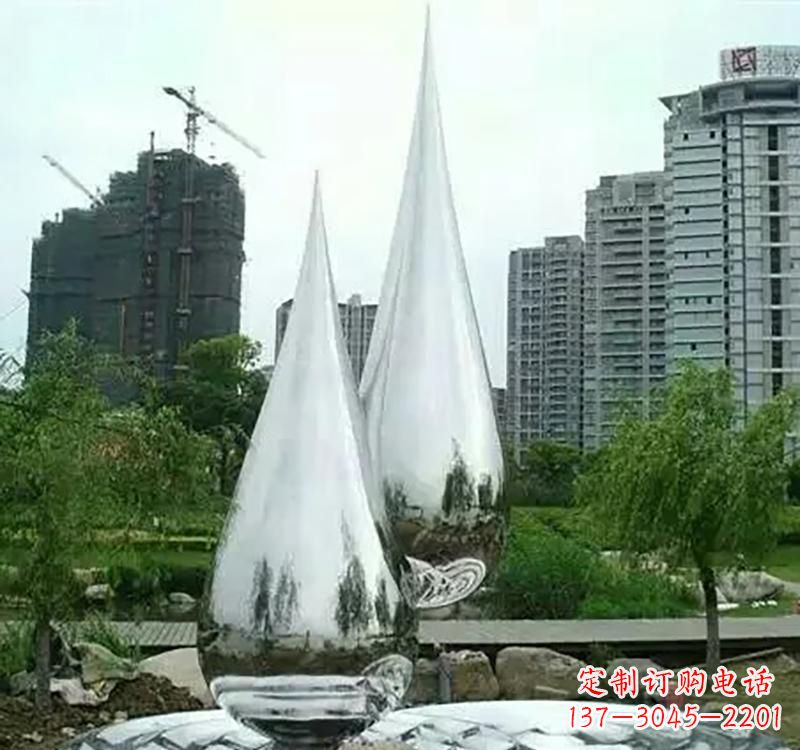 福建不锈钢水滴拱门雕塑