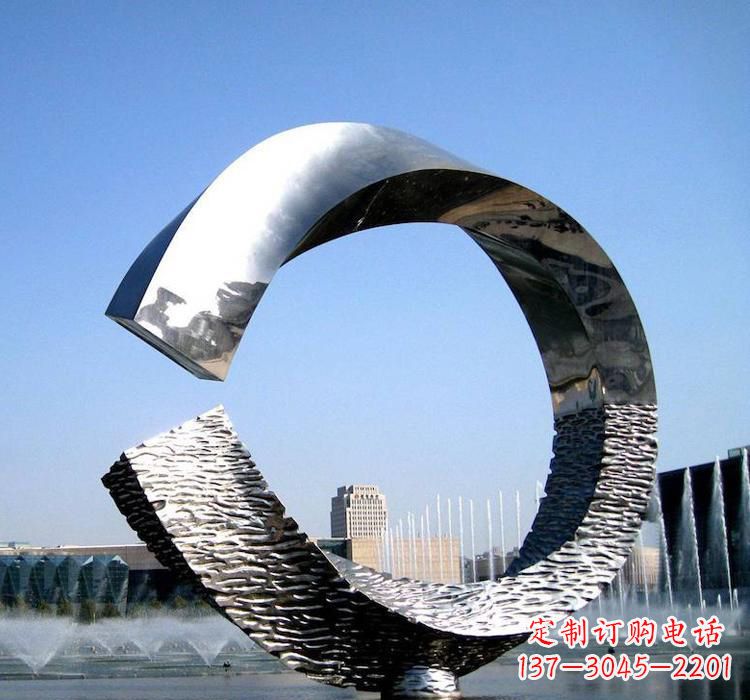 福建不锈钢水景圆环雕塑